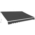 Manuell Markis 6 x 3 m Antracit 100% Polyester