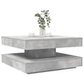 Soffbord 360 grader vridbart betonggrå 70x70x34,5 cm