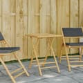 Hopfällbart trädgårdsbord 55x55x75 cm bambu
