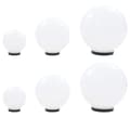 LED-lampor 6 st sfäriska 20/30/40 cm PMMA