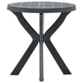 Cafébord antracit Ø70 cm plast