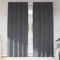 Mörkläggningsgardiner 2 pcs Ljusgrå 140 x 260 cm Sammet