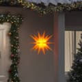 Stjärna med LED-belysning vikbar gul 43 cm