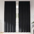 Gardiner 2 st Svart 140 x 260 cm Sammet