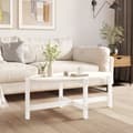 Soffbord vit 118x63x45 cm massiv furu