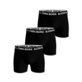 Boxer Solid 3-p Underwear Black Male