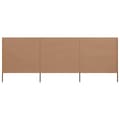 Vindskydd 3 paneler tyg 400x80 cm taupe