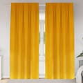 Mörkläggningsgardiner 2 pcs Senapsgul 140 x 260 cm Sammet