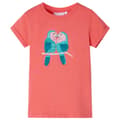 T-shirt för barn korallröd 116