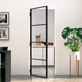 Innerdörr 76x201,5 cm härdat glas och aluminium slim