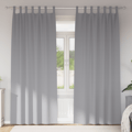 Mörkläggningsgardiner med Ringar 2 pcs Ljusgrå 245 x 140 cm