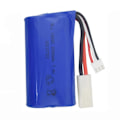 Miniatyrbilde 3 av 5: 7.4V 1500MAh Lipo Batteri kompatibelt med FT009 FX067C HQ955 948 K959 HJ817 816 RC Speedbåt Reservedeler Repla[D] blue
