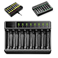 Miniatyrbilde 2 av 5: Universal 8-sporers hurtig batterilader for AA AAA Ni-MH oppladbare batterier FT