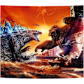 Miniatyrbillede 1 af 5: Godzilla Vægtæppe Vægtappestry Væghængende Godzilla Vs Kong Af Monstrene Tema Baggrund Festtilbehør Vægtappestry Til Drengegaver Hjem Soveværelse Stue
