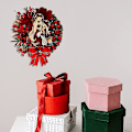 Miniatyrbilde 2 av 4: Lysende Julekrans med Nativitetsscene, Julepynt, Hellig Julekransdekorasjon C