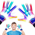 Miniatyrbilde 1 av 5: 5 Farger 6 Moduser Blinkende LED-Hanske Kule Morsomme Lysende Fingerleker, Glødende Kostymetilbehør Jul, Halloween, Thanksgiving-gaver