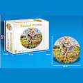 Pikkukuva 2 / 5: 1000 palan paperipalapeli lapsille ja aikuisille, pyöreä palapeli aikuisille, dekompressiolelu [D] Round Puzzle Earth