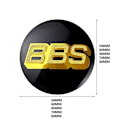 Miniatyrbilde 3 av 4: 4 stk 70 80mm Dekkfelg Senterlokk Klistremerke Bbs Emblem Badge Dekal Bilstyling 70mm Red Silver