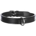 Halsband i läder, storlek M, svart, 1 styck (D)