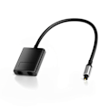 Miniatyrbillede 1 af 5: 2 Ports Toslink Splitter, Optisk Fiber Lydsplitter 1 ind 2 ud Støtter LPcm2.0, Digital, DTS 5.1 fo Black