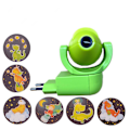 Miniatyrbillede 2 af 3: Stjerne Måne Dyr Projektor Led Projektor 6 Billeder Sensor Eu Stik Natlampe Til Børn Baby Soveværelse Dekoration[D] Green