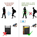 Miniatyrbild 4 av 5: Herr Läder Kreditkortshållare RFID-skydd Slimmad Plånbok Pengar Väska Skydd[D] Black
