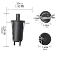 Miniatyrbilde 2 av 5: Erstatt Masterbuilt Hopper Lokk/Dør Bryter M/Skruer 9904190041 Passer for 560 / 800 /1050 XL Digital Charcoal Grill Røyker Black