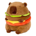 Miniatyrbild 1 av 5: Realistsik Capybara Burger Plysch, Söta Capybara Stoppade Djur Kudde Plushie Leksak, Mjuk Hamburger Mat Stoppade Leksaker Dock