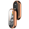 Pikkukuva 3 / 5: Xiaomi Smart Band 8/Mi Band 9/9 NFC -älykellon galvanoidulle täyssuojakuorelle TPU-kellokehyskotelo [D] Rose Gold