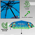 Miniatyrbillede 5 af 5: Børnefoldbar paraply med multi-teleskopisk design og trykknap Multi One Size