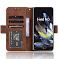 Miniatyrbild 3 av 5: Skyddande fodral i PU-läder med kortfack och stativ för Oppo Find N3 5G/OnePlus Open