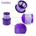 Miniatyrbilde 4 av 5: 3-pakning HEPA erstatningsfiltre V10 for V10 SV12, del nr. 969082-01, vaskbare og gjenbrukbare purple