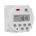 Miniatyrbild 2 av 5: SINOTIMER 1 sekunds intervall 12V digital LCD-timerbrytare 7 dagar veckoprogrammerbar tidsrelä Prog [kk] White