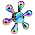 Miniatyrbild 5 av 5: Regnbågsfärgad metall finger spinner kullager spinner leksak vuxenleksaker för barn elektropläterad hybrid kullager fidget spinner roliga leksaker[D] C