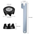 Miniatyrbillede 2 af 5: 5 Pakker 9704230 Blender Kobling Blender Kobling Udskiftningsdele med 1 Nøgle Kompatibel med KitchenAid WP9704230VP WP9704230