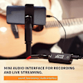 Miniatyrbilde 2 av 5: Momix Cab Gitar Lydgrensesnitt Lomme Intern Opptak Lydkort For Direkte Strømming Via Telefon Og Laptop Plug & Play[D]