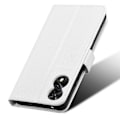 Miniatyrbilde 5 av 5: Etui for TCL 505 T509K T5094 med diamantmønster i PU-lær, kortspor og stativ White