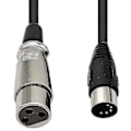 Pikkukuva 1 / 3: DIN 5-nastainen XLR XLR:ään ja naarasäänijohto MIDI XLR-sovitinkaapeli 0,5 m 1,5 m 5 jalkaa