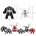 Miniatyrbillede 3 af 5: 8 stk. Actionfigurer Byggeklodser Sæt Samleobjekter 1.77-2.8 tommer Venom Minifigurer Byggesæt