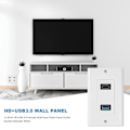 Pikkukuva 4 / 5: 1x 2-portinen HDMI+USB 3.0 -seinäpaneelin pistorasia-sovitin
