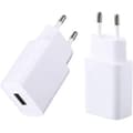 2-pack USB 5V/1A-laddare med strömadapter för mobiltelefoner, e-läsare, hörlurar och smartklockor (D)