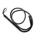 Miniatyrbillede 3 af 3: Håndlavet Læder Bull Whip til Ridning, 1,9m Ruskind Flettet Hestepisk (Sort)[D] Black Size 1