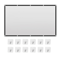Miniatyrbild 2 av 5: Bärbar Projektorduk Teater Utomhus HD Vit Vikbar Anti- (120 tum) White