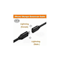 Miniatyrbilde 5 av 5: Videodatakabel 1m Lightning-forlengelseskabel for iPhone iPad, iPhone-forlengelseskabel Apple Mfi-sertifisert hun- til hann-kontakt Pass Audi[D]