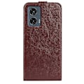 Miniatyrbild 3 av 5: R64 Vertikalt Vändbart Läderfodral för Motorola Edge 50 Fusion Brown