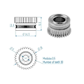 Miniatyrbild 3 av 5: Härdat Stål Extruder Växel för K1/K1C/K1 Max/Ender3v3/V3Plus Slitstark Dubbelväxel