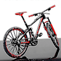 Pikkukuva 3 / 5: Mini 1:10 Alloy -polkupyörämalli, painevalettu metallinen sormi-maastopyörälelu [D] red