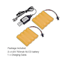 Miniatyrbilde 3 av 5: 2 stk 4.8v 700mah Ni-cd Aa Batteripakke Oppladbar Sm-2p Plugg For Rc Bil Leke Dz