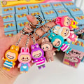 Miniatyrbild 1 av 5: Rabu Blind Box Nyckelring 12/24st Kawaii Rabu Tecknade Figurer Mystisk Låda Rumsdekorationer Flicka Leksak Skolväska Hänge Gåva(D) color Blind Box 12pcs
