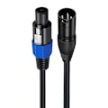 Miniatyrbilde 3 av 5: Speakon til XLR-kabel Speak-on hann til 3-pinners XLR hann forlengelseskabel Scene Mikrofon 3-pinners tilkoblingsadapter 1,8 m